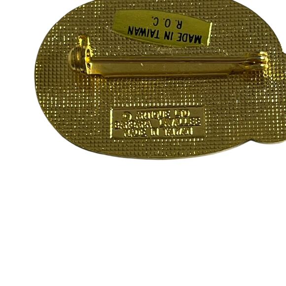 Vintage Barbara Lavallee Brooch Pin Genuine Cloisonne Enamel Cheshire Cat Kitty - Picture 5 of 7